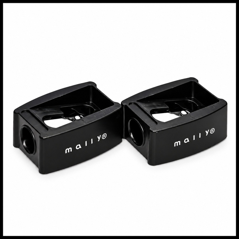 Mally Beauty Professional Sharpener Set Lot of 2 Black for Eyeliner Lip